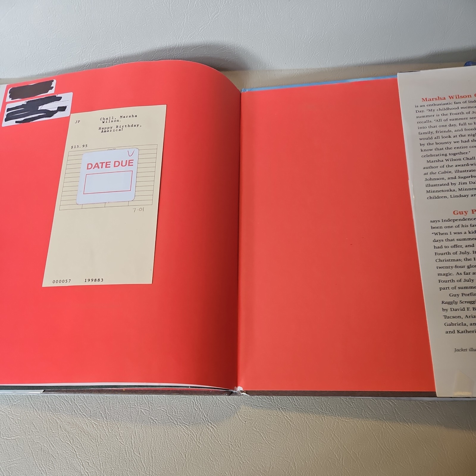 Happy Birthday, America! Hardcover Marsha Wilson Chall Vintage 250th USA