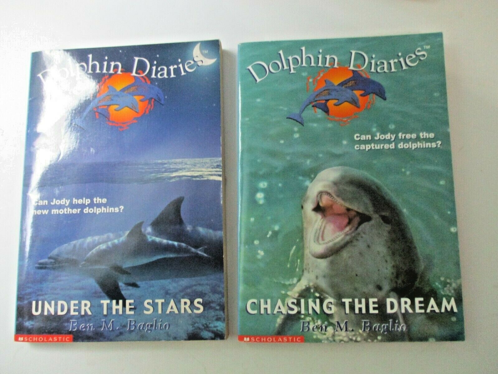 LOT of 6 ~ DOLPHIN DIARIES ~ CHILDREN Chapter BOOKS ~ BEN BAGLIO ~ FREE SHIP