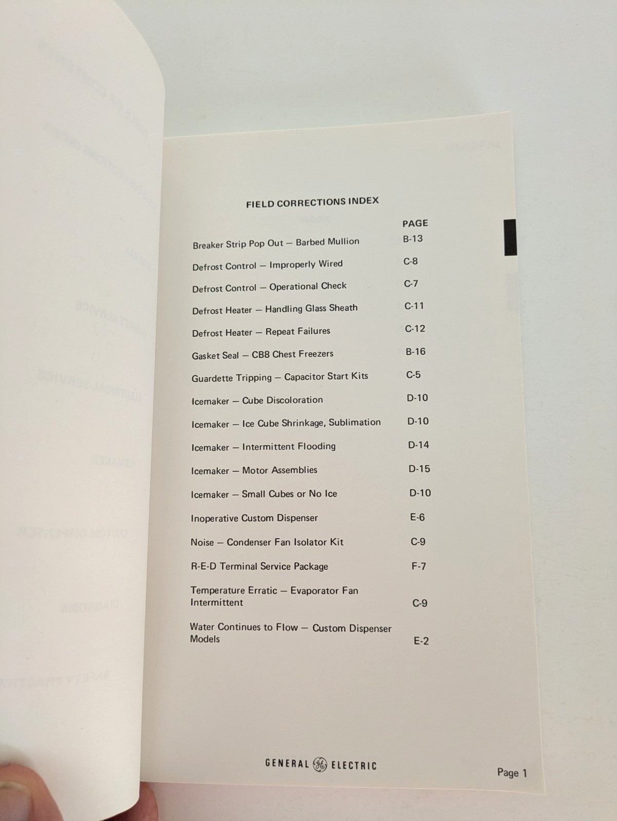 1975–76 GE Refrigerator-Freezer Service Handbook General Electric Repair Manual