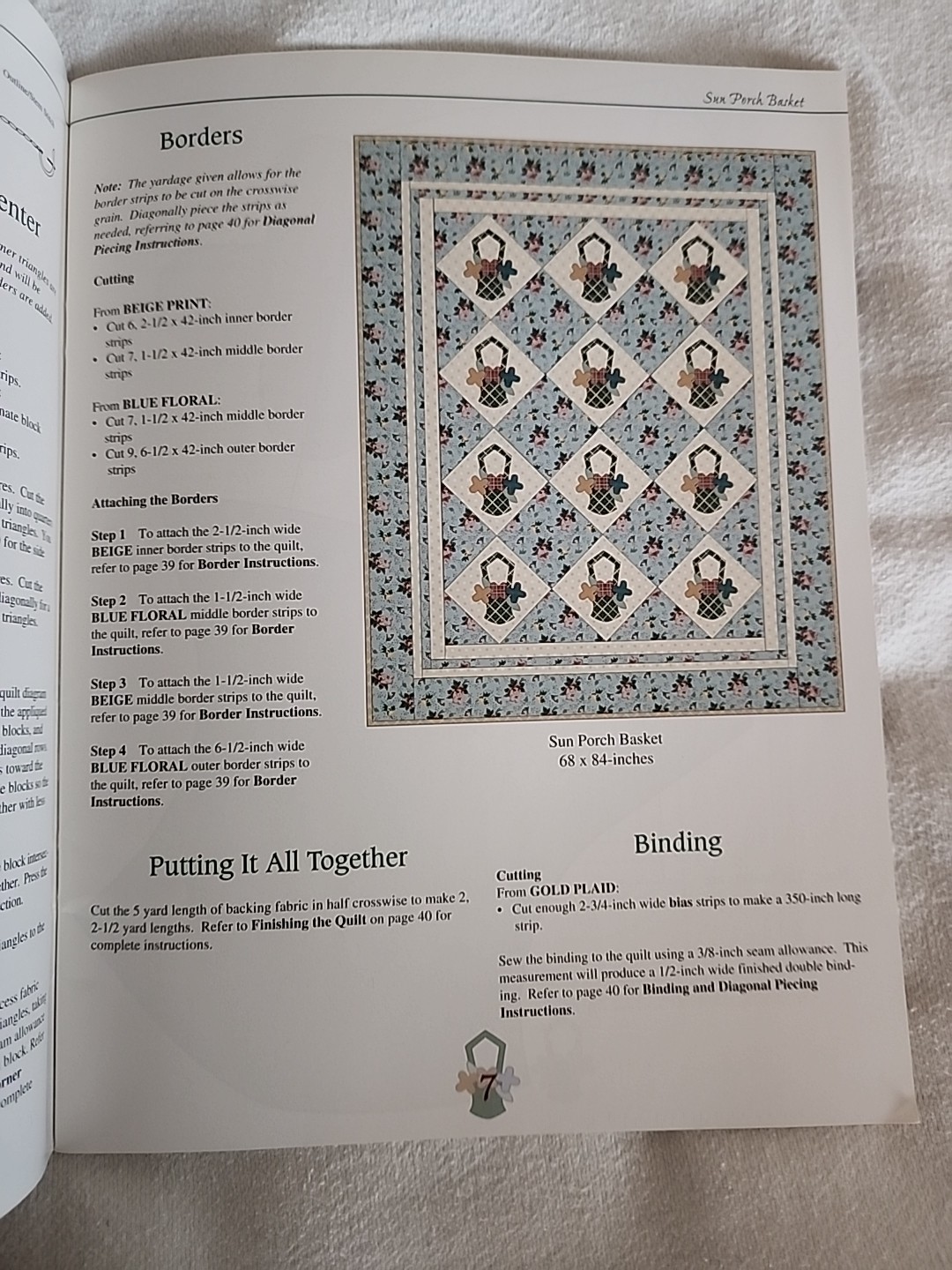 Thimbleberries “Sunwashed Quilts” Softcover Book Lynette Jensen 40 Pages