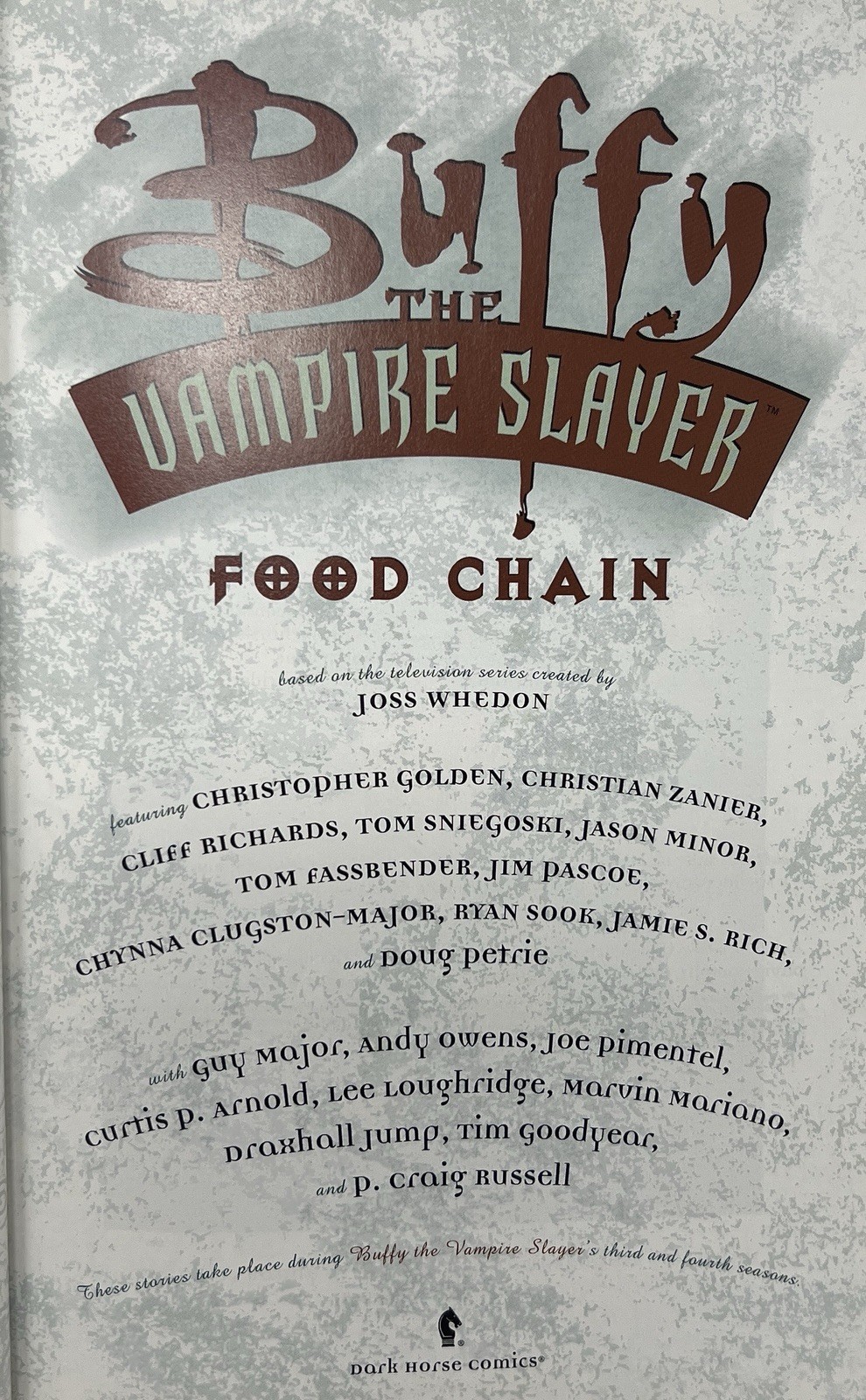 Buffy The Vampire Slayer Food Chain Dark Horse Comics 1st Edition Printing 2001