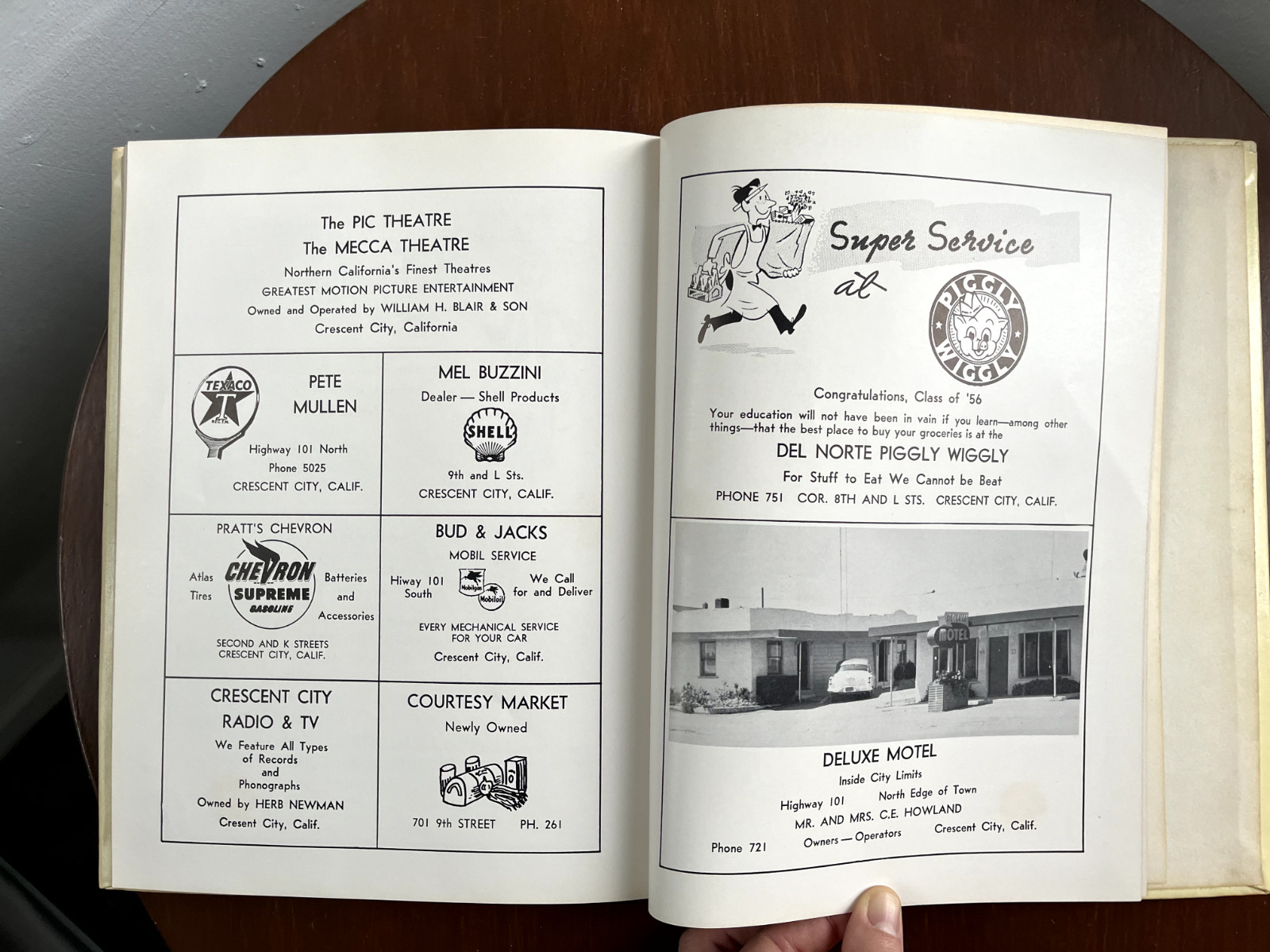 1956 Del Norte High School Yearbook Crescent City, CA Vintage 50’s