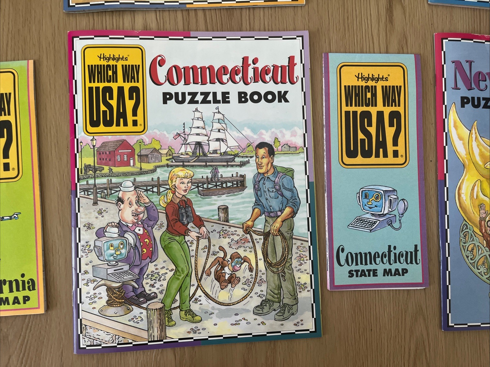 Highlights Which Way USA Puzzle Activity Books And Maps Lot of 12 NY, CA, TX, FL