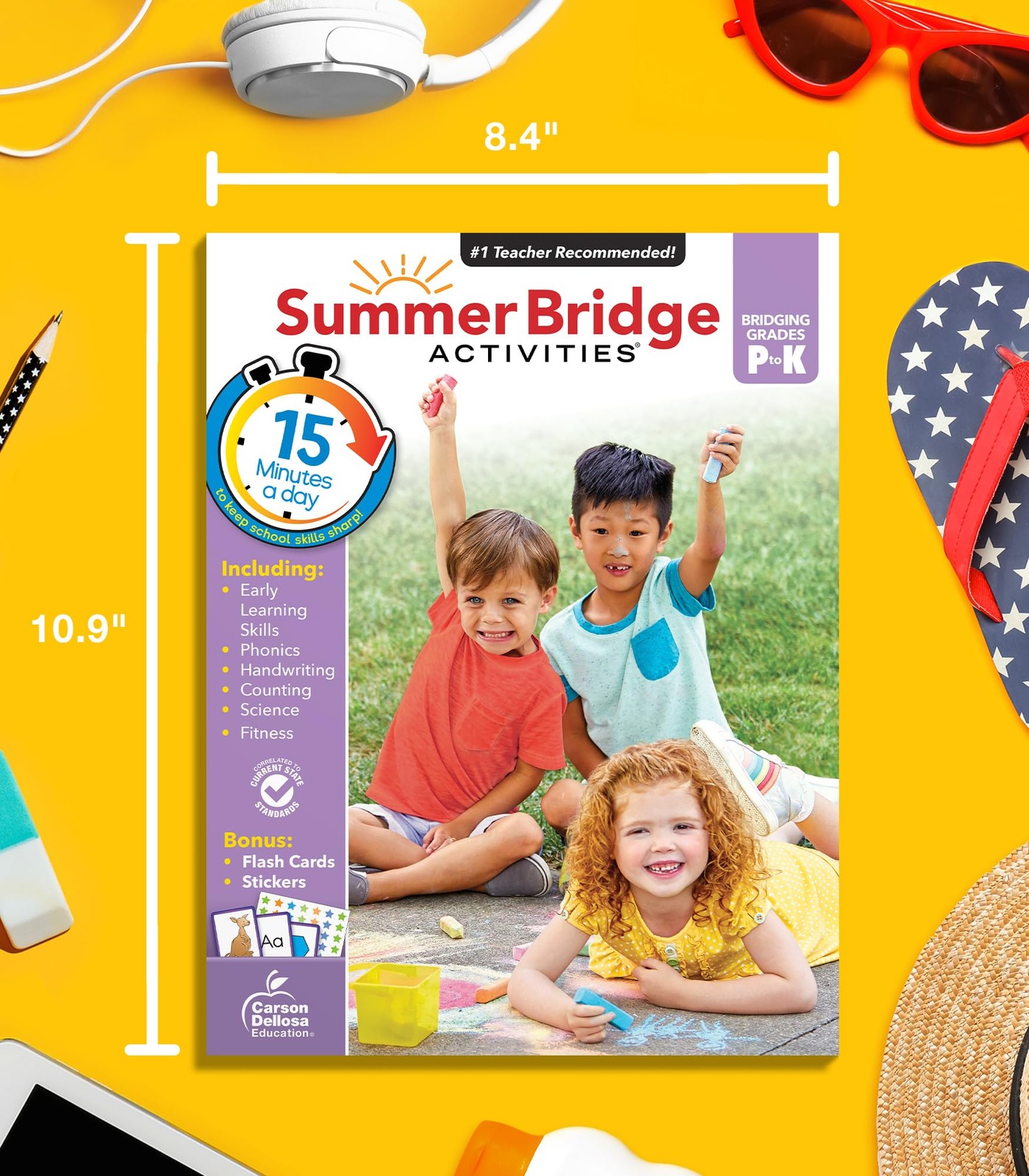 Summer Bridge Activities Workbook PreK to Kindergarten 15 Minutes a Day 160 P…