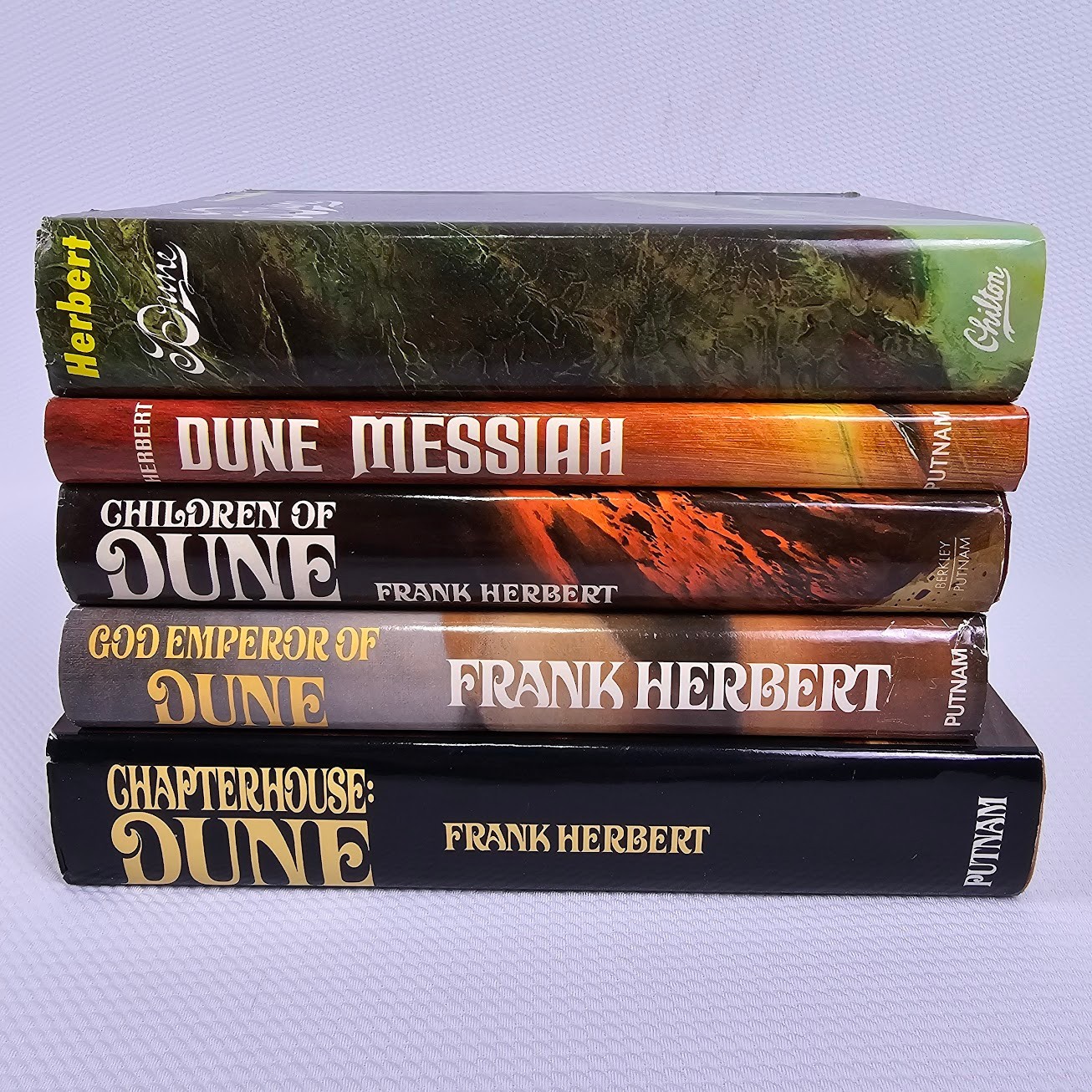 Dune Series Hardcover Lot Frank Herbert Vintage Book Club & 1st Ed 5-Book Set