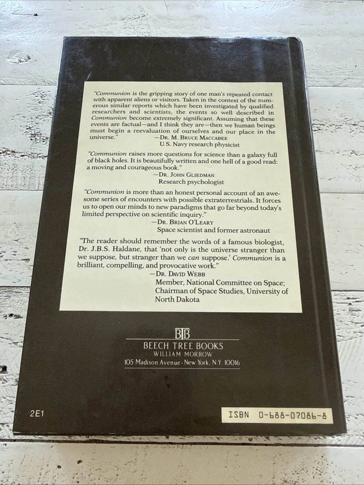 Communion Whitley Strieber 1987 1st Edition HC DJ UFO Alien True Story