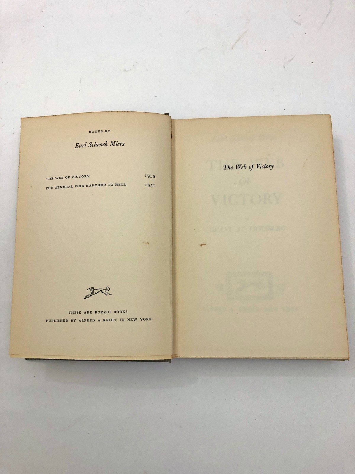 The Web of Victory Grant at Vicksburg Earl Schenck Miers 1955 Borzoi Book HB