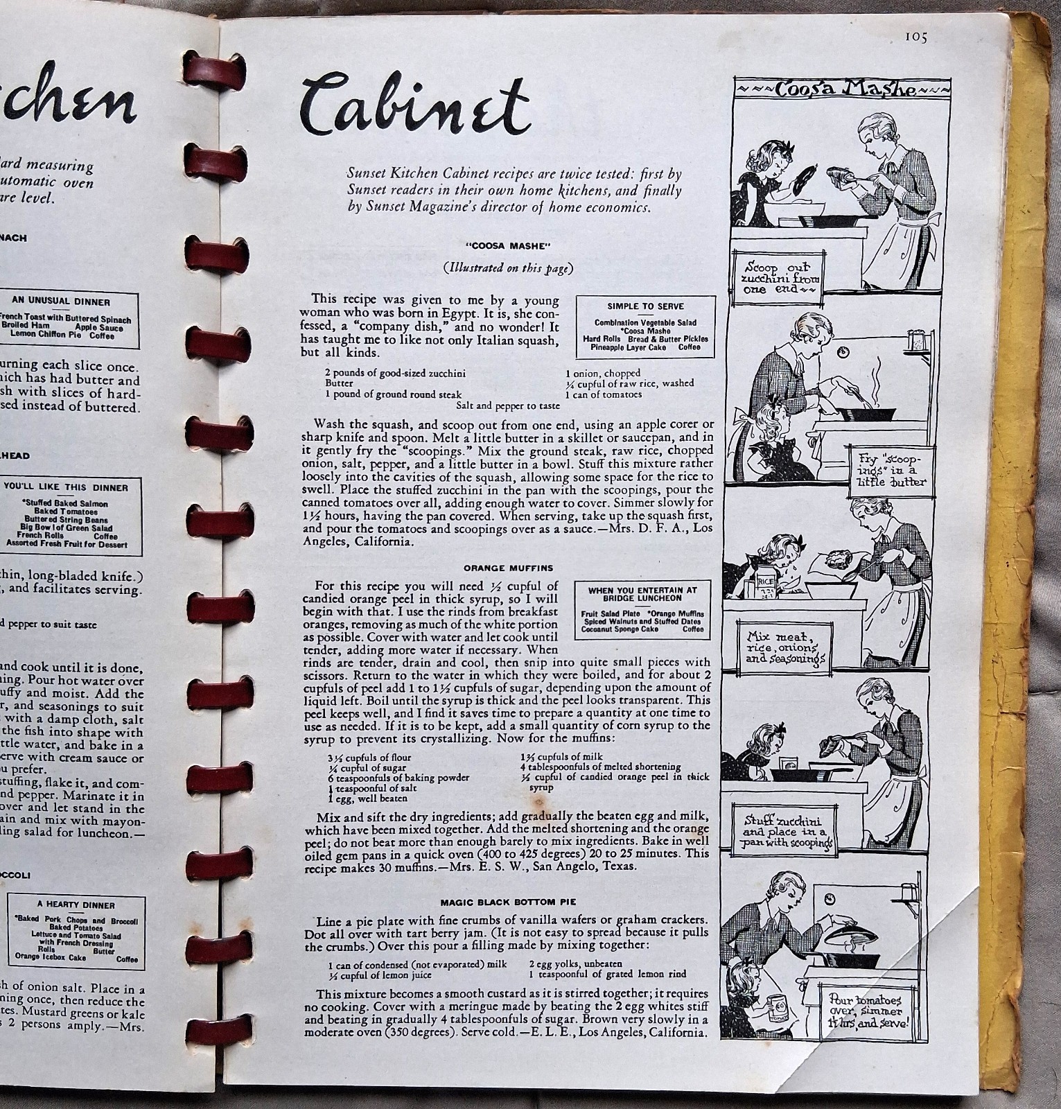 Sunset’s New Kitchen Cabinet Cook Book 1938 Sunset Magazine First Printing