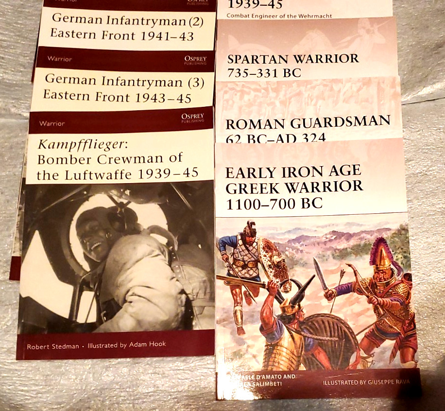 16 books OSPREY-WARRIOR SERIES-SEE LIST