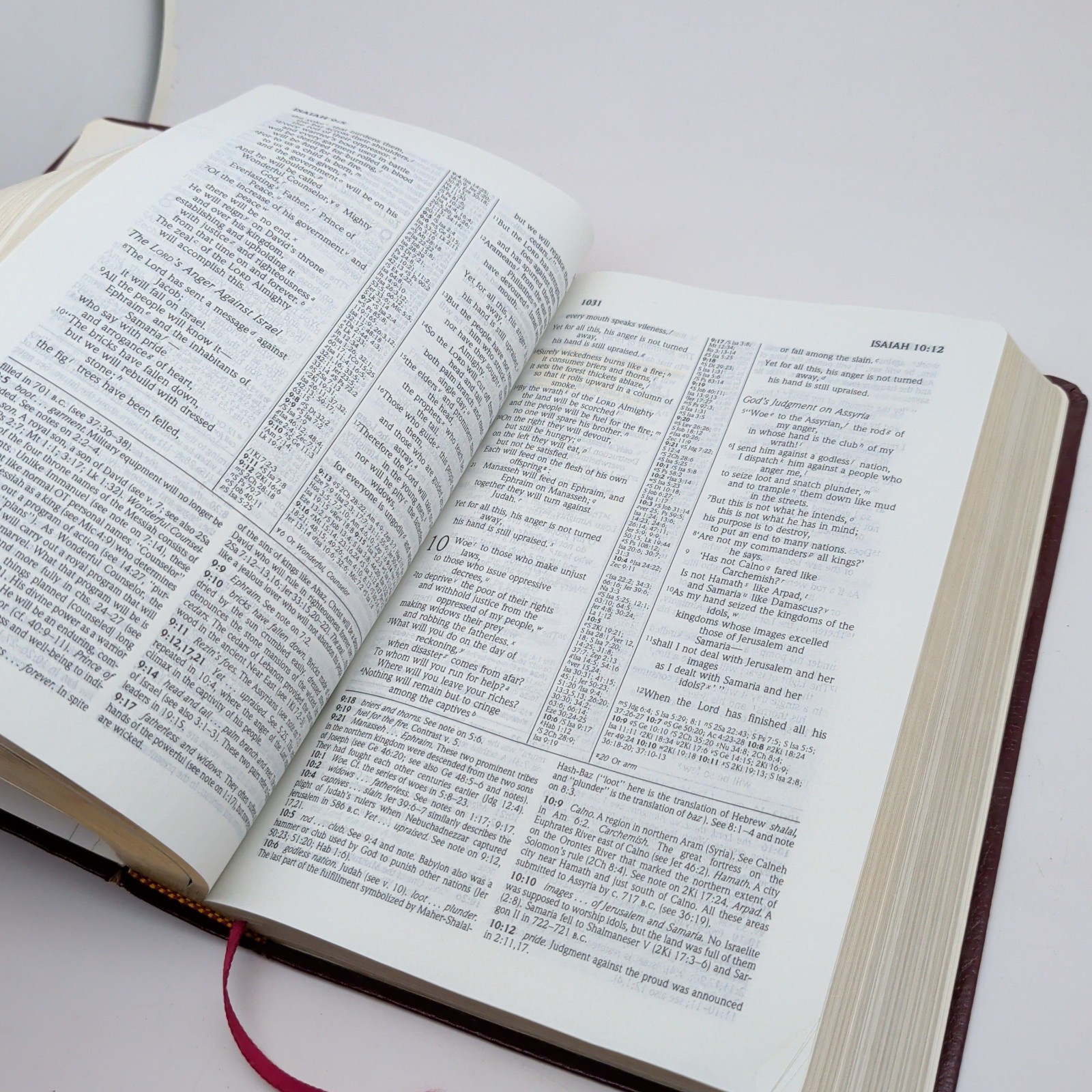 NIV Study Bible 1985 Leather Indexed New International Version Bonded Leather