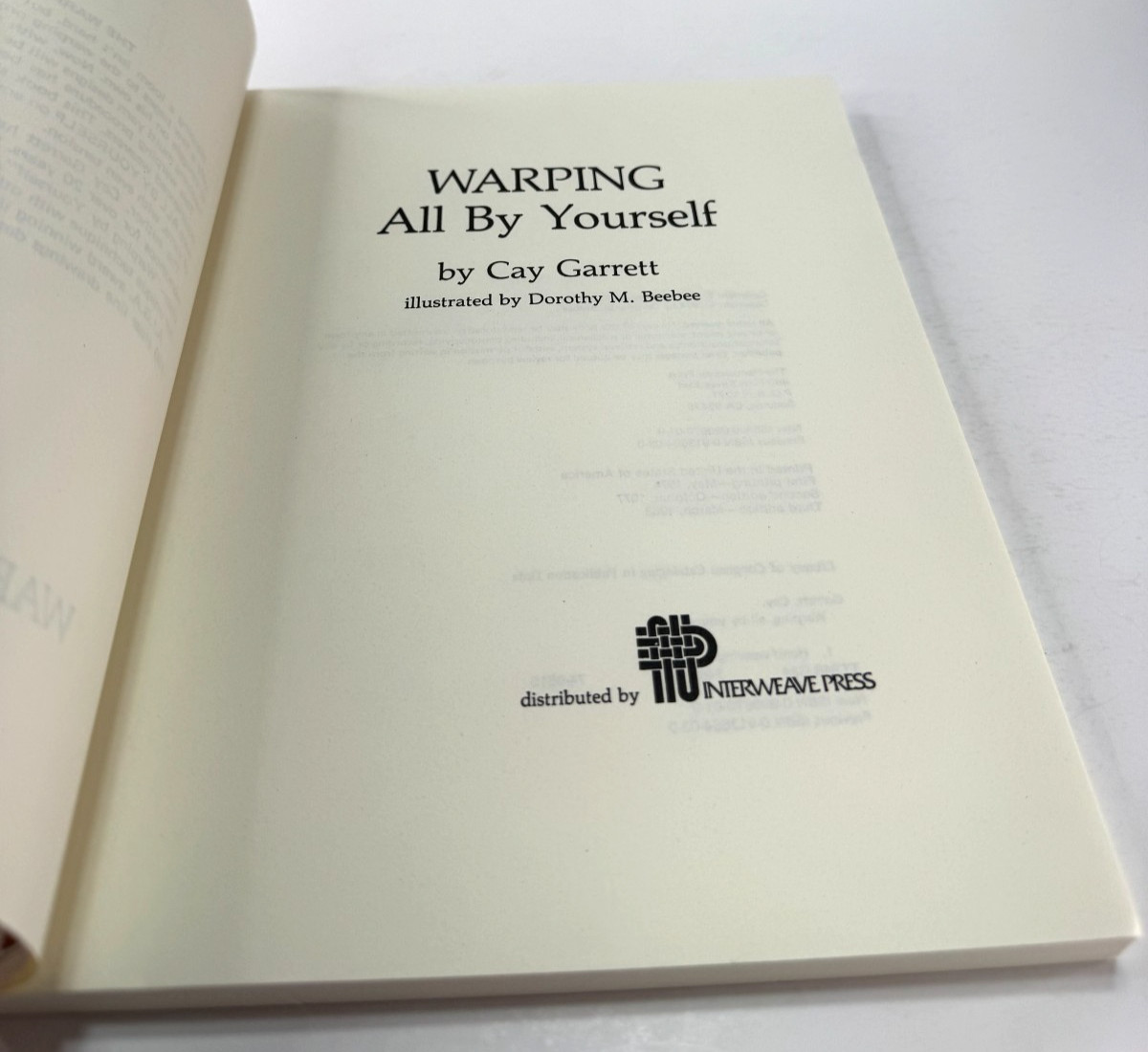 WARPING All By Yourself by Cay Garrett 3rd Edition 1983 Trade Paperback