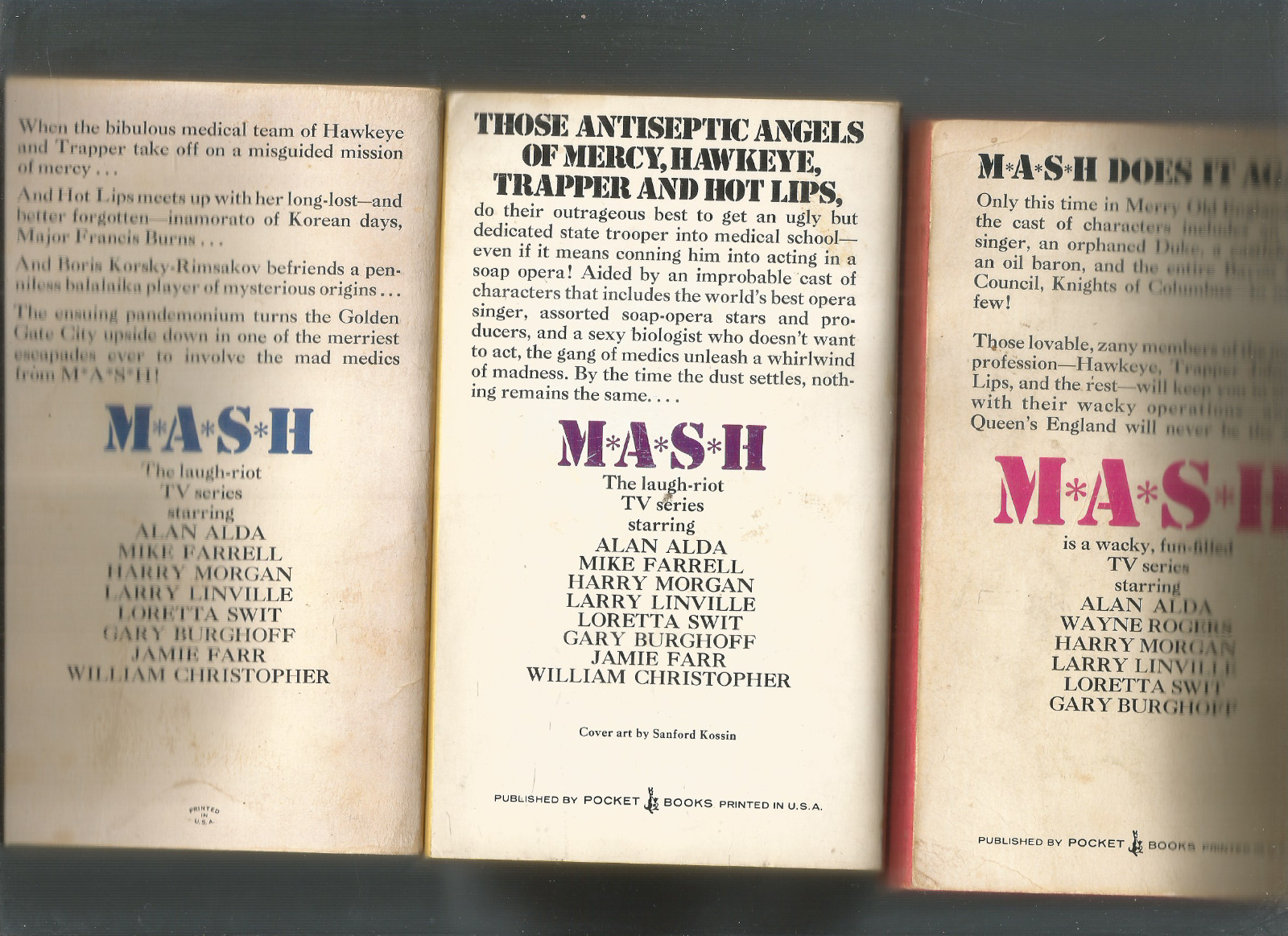 MASH ” LOT OF 13 PB -TV TIE-IN – RICHARD HOOKER + W.BUTTERWORTH 1970’S SERIES