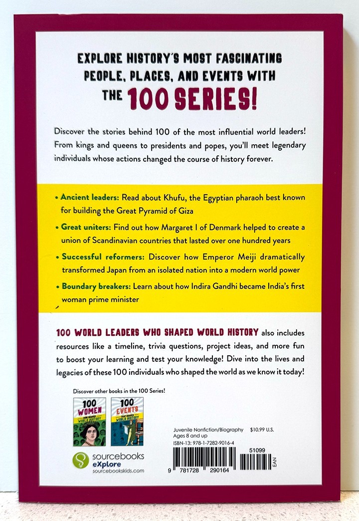 100 WORLD LEADERS WHO SHAPED WORLD HISTORY Kathy Paparchontis, Ages 8+ =NEW=