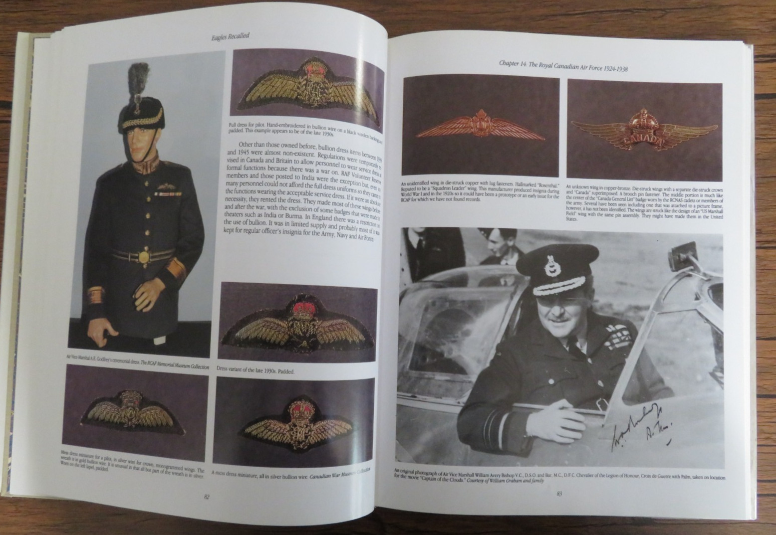 EAGLES RECALLED: AIR FORCE WINGS OF CANADA, GREAT BRITAIN & .. SIGNED BY AUTHOR