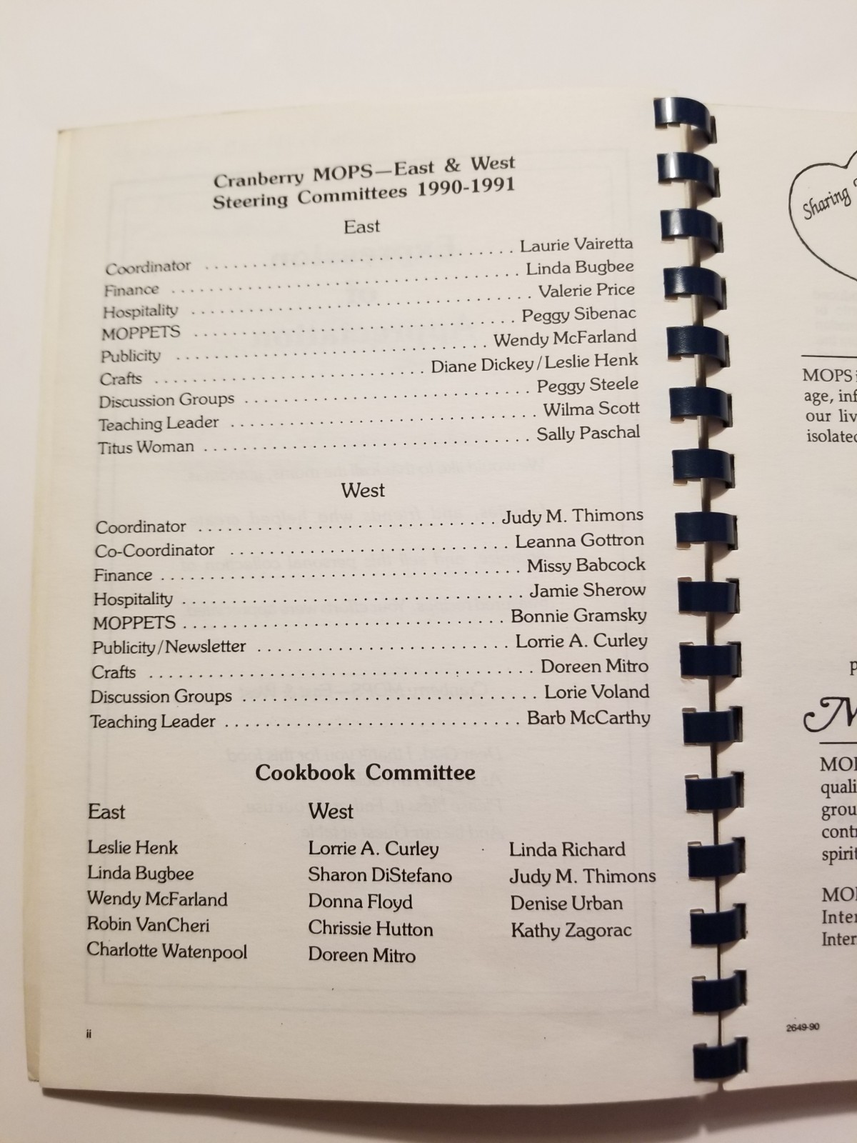Vintage Cookbook Mothers of Preschoolers MOPS Cranberry PA Spiral 140 Pages READ