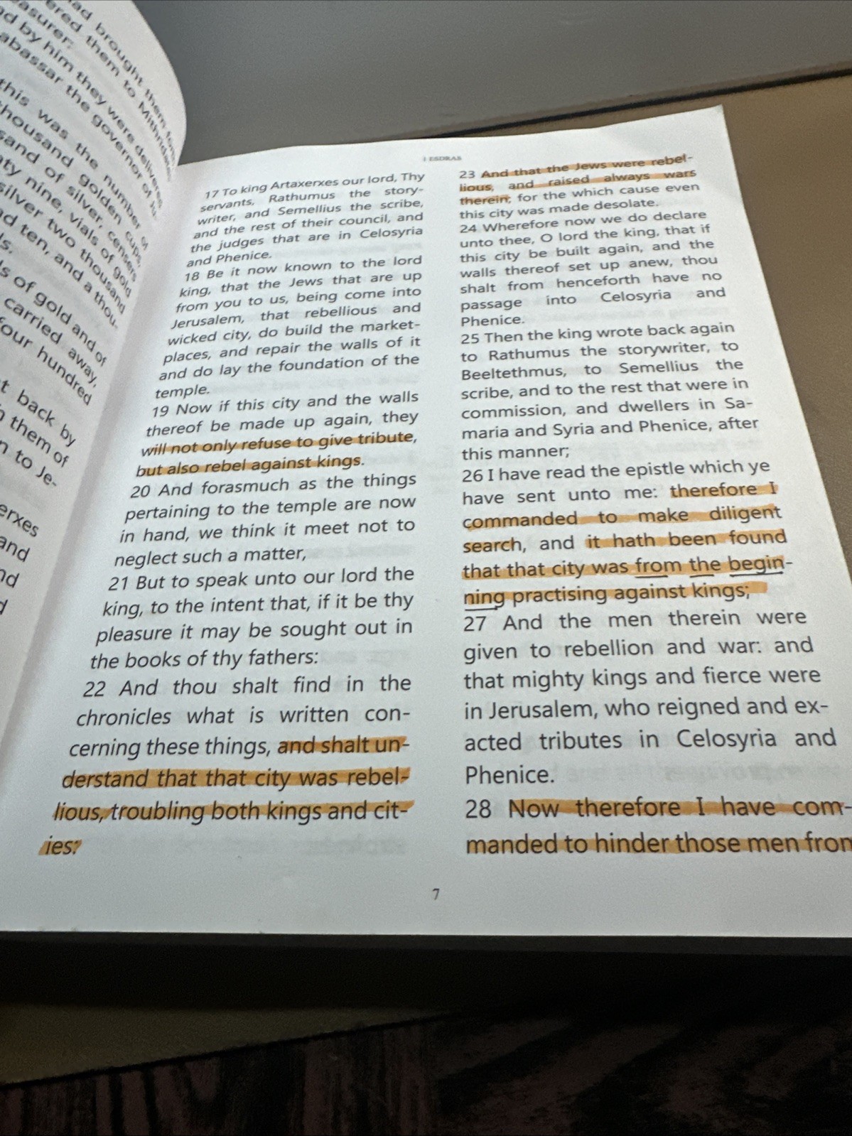 Apocrypha (Large Print): King James Version by King James Hardcover Mint Shape!