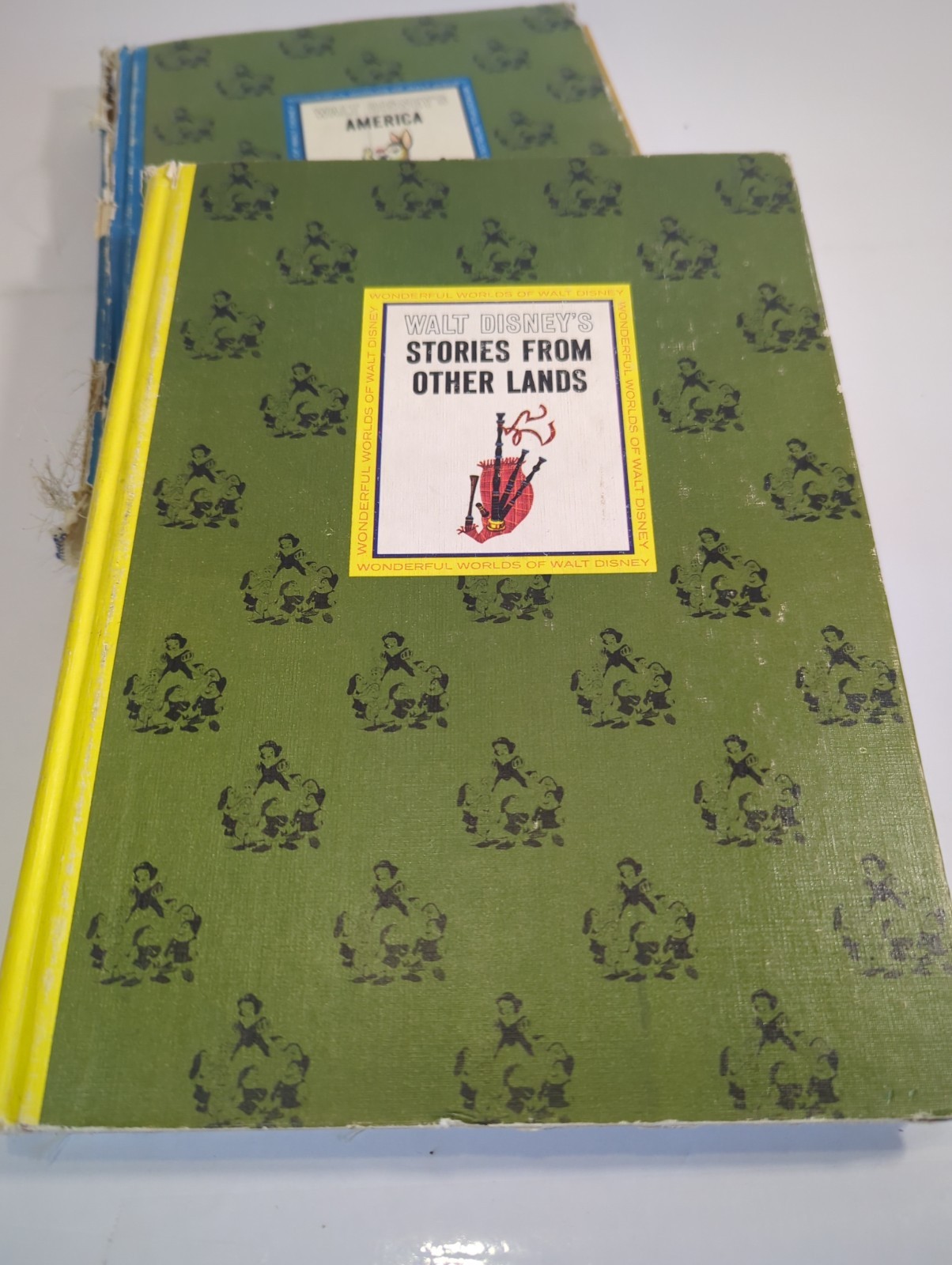 Lot Of 2 1965 Vintage The Wonderful Worlds of Walt Disney Golden Press