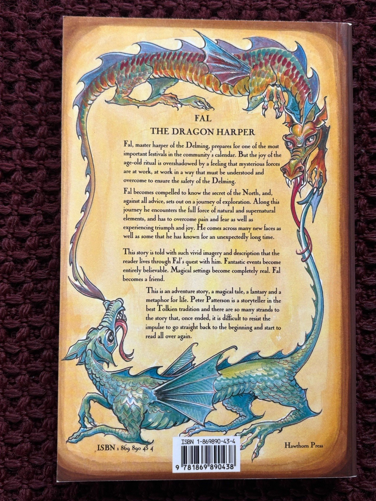 FAL THE DRAGON HARPER By Peter Patterson —Excellent Condition