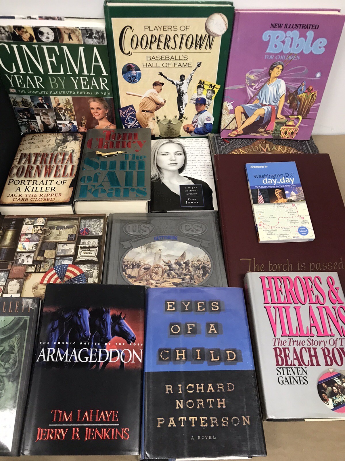 Vintage 16pc Book Lot Film Education History Biographies Novels & More
