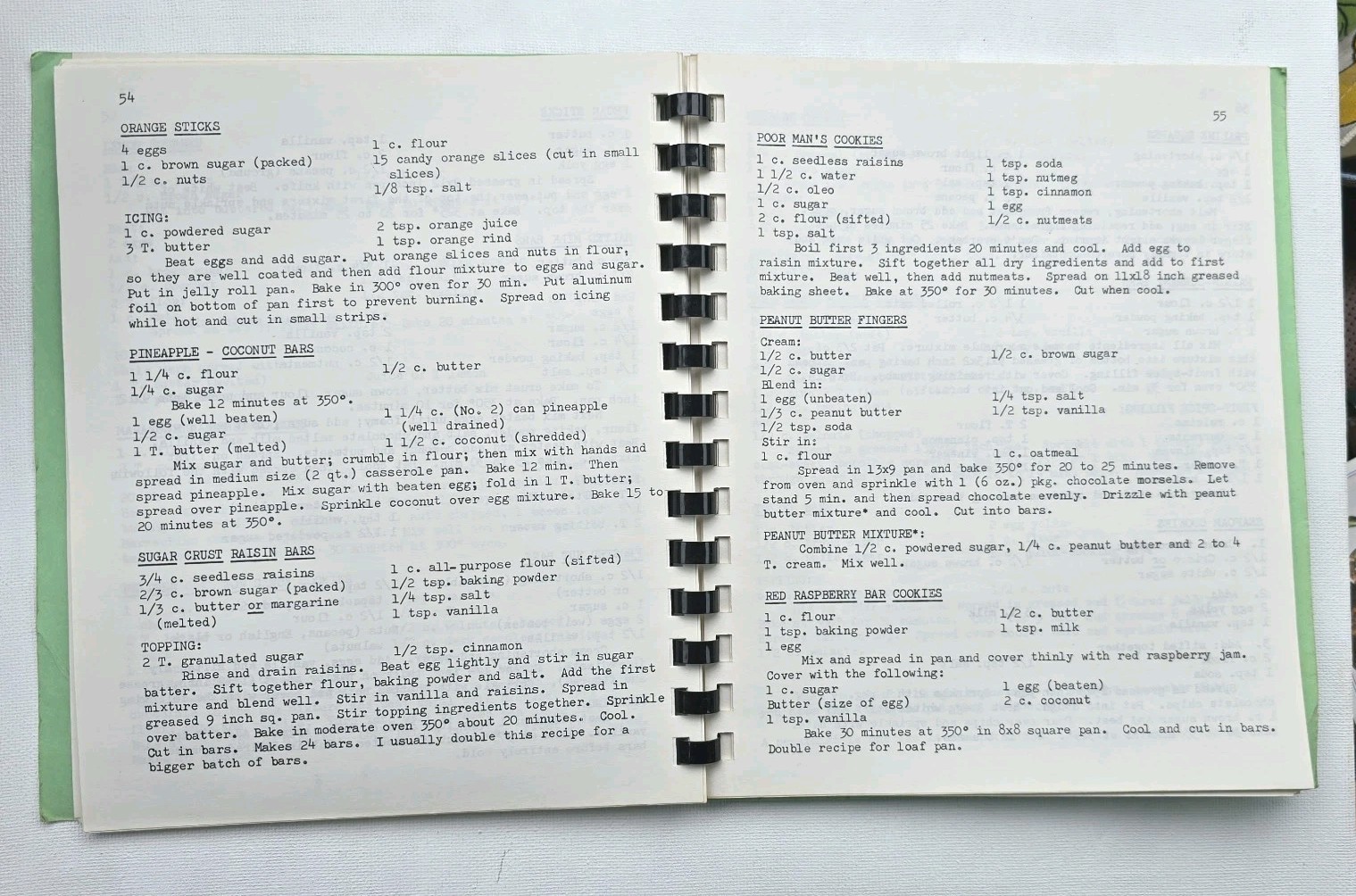 Cookies Vintage Cookbook Iowa Falls Spiral Bound 100 Pages