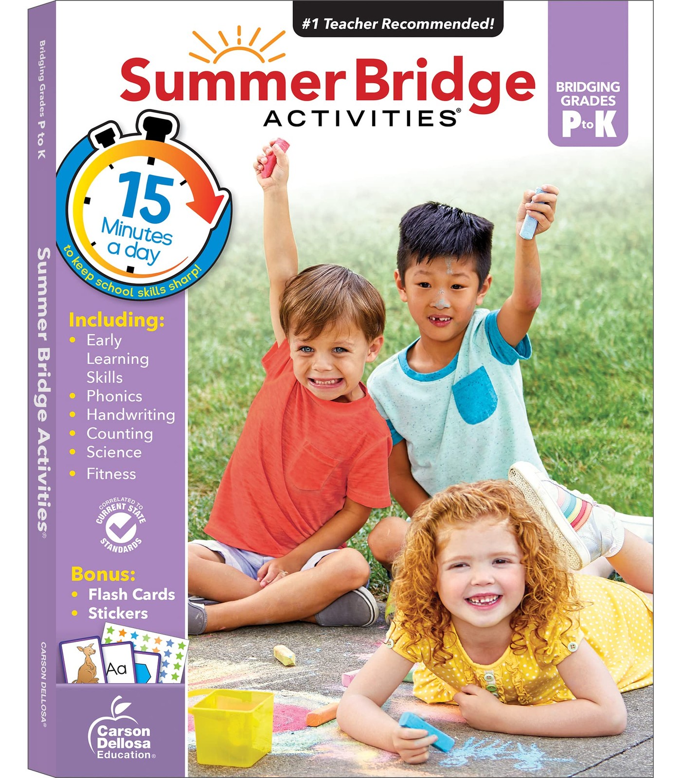 Summer Bridge Activities Workbook PreK to Kindergarten 15 Minutes a Day 160 P…