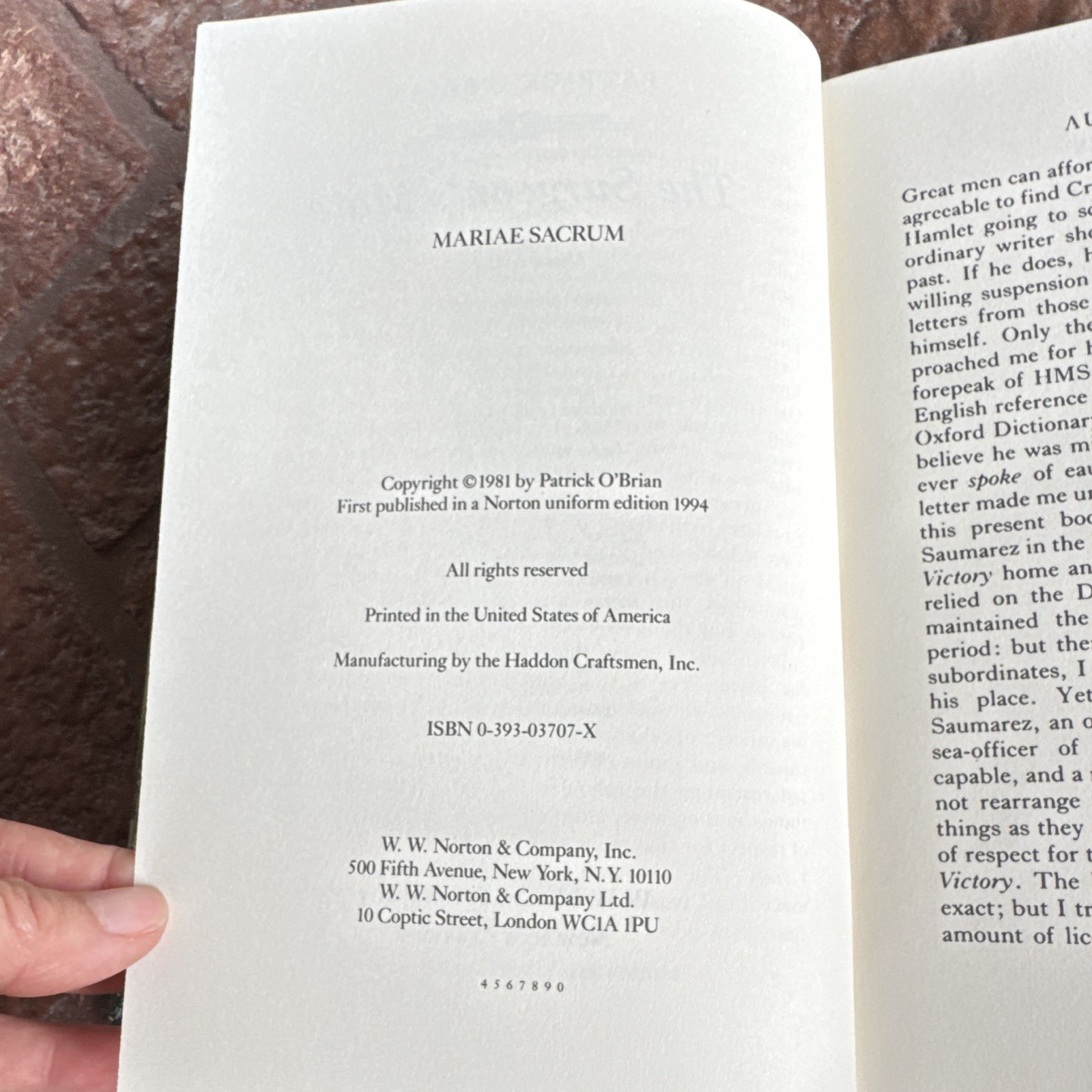 Patrick O’Brian The Surgeon’s Mate Hardcover W. W. Norton 1994 Norton Ed DJ