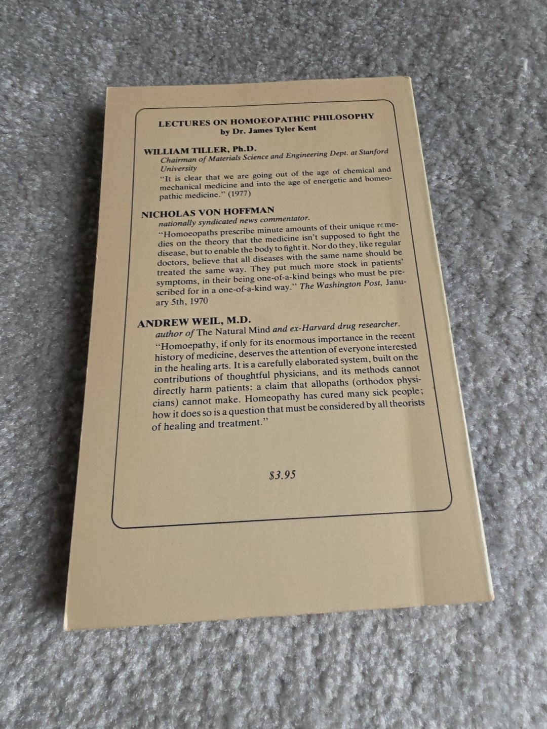 Lectures on Homeopathic Philosophy by Kent, James Tyler