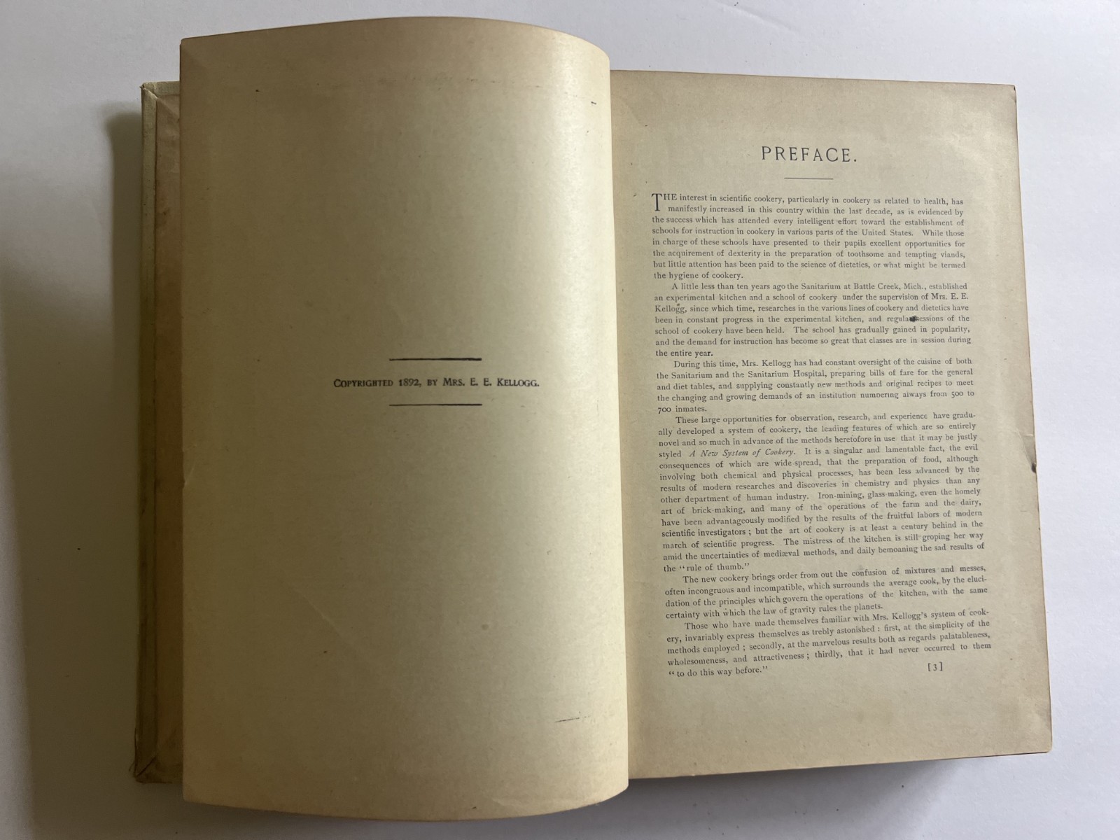 MRS E.E. KELLOGG Science in the Kitchen HB Health Publishing 1892 cookbook