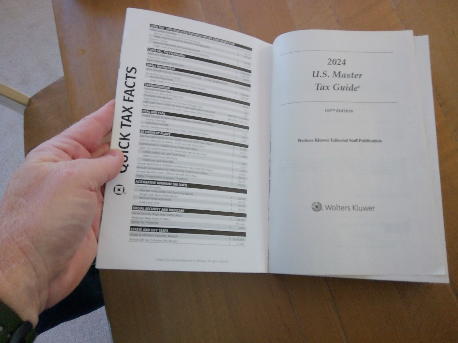 2024 Wolters Kluwer US Master Tax Guide SUPER CONDITION – use w/ 2023 Returns