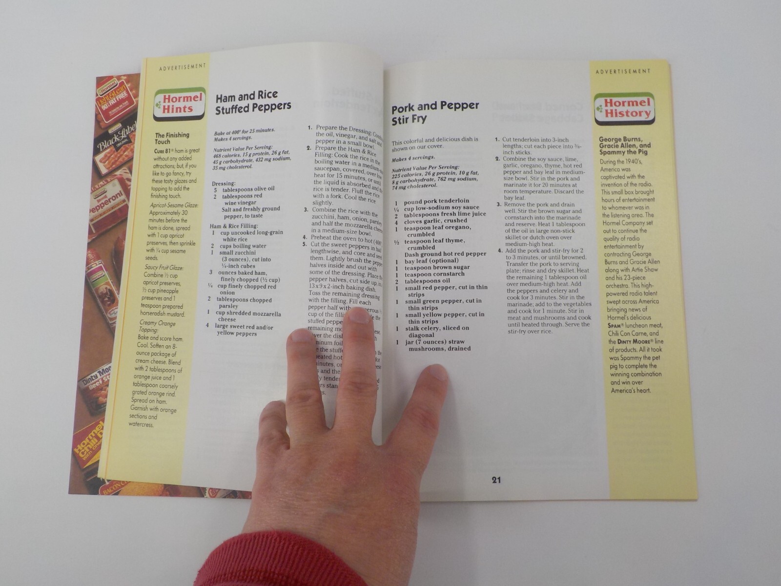 HORMEL FAMILY CIRCLE COOKBOOK SPECIAL EDITION BUSY COOK’S BOOK PRINT 1991