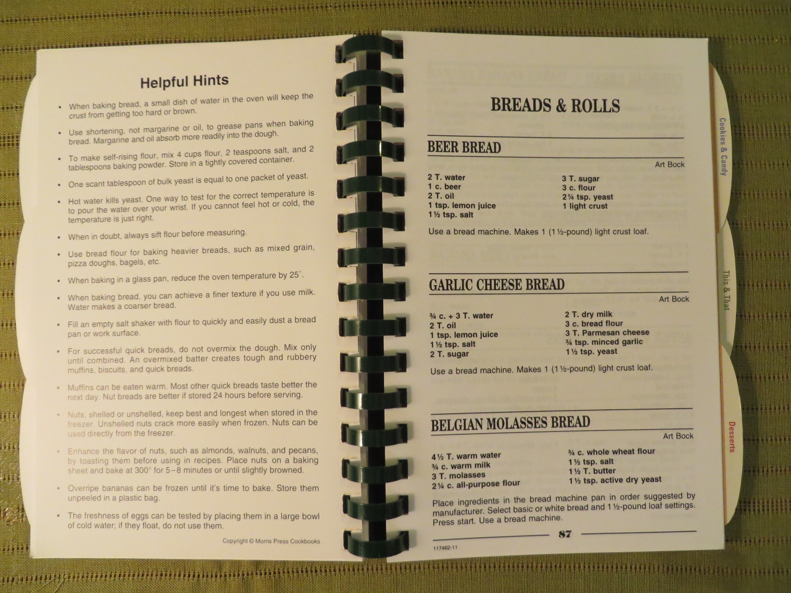 2011 Seasoned With Love: Collection of Recipes Morris Press Cook Book Soft Cover