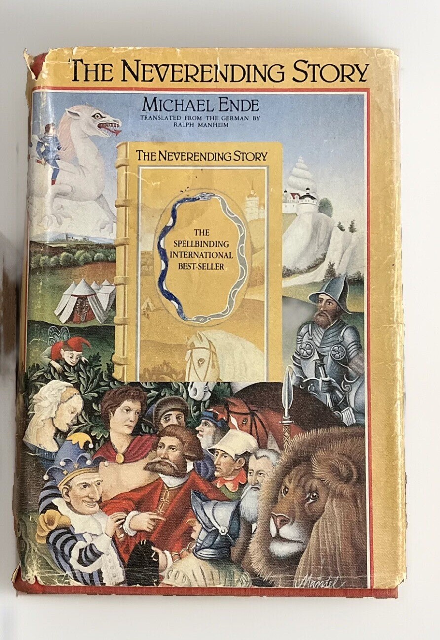 Rare 1983 the neverending story by Michael Ende (HCDJ) (Stranger Things !)