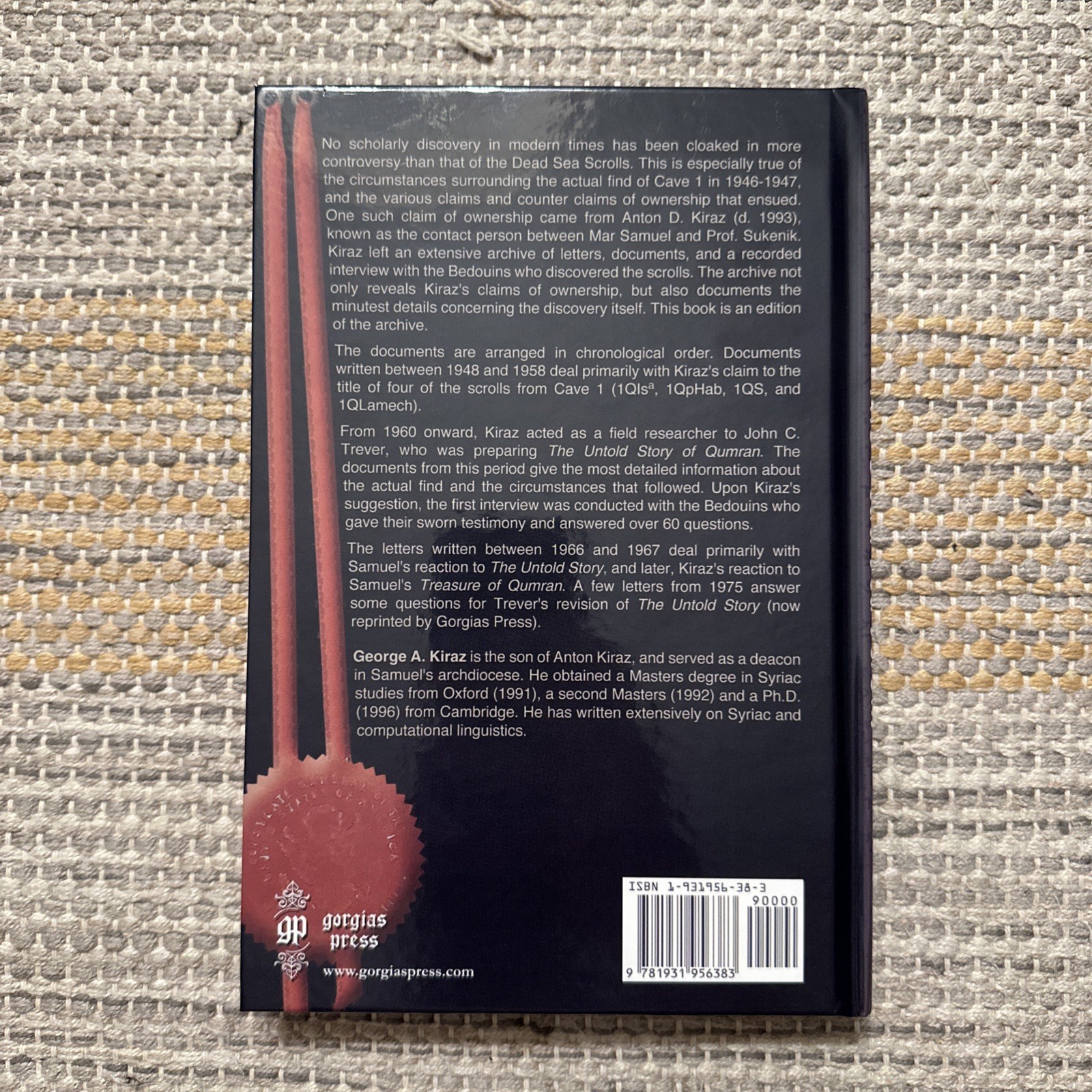 Anton Kiraz’s Archive on the Dead Sea Scrolls by George A. Kiraz hardcover