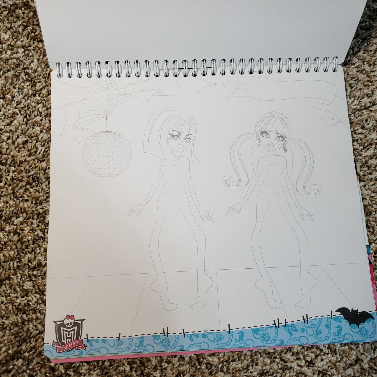Monster High Monster Fashion Sketch Portfolio 34 Sketch Sheets Sticker Stencils