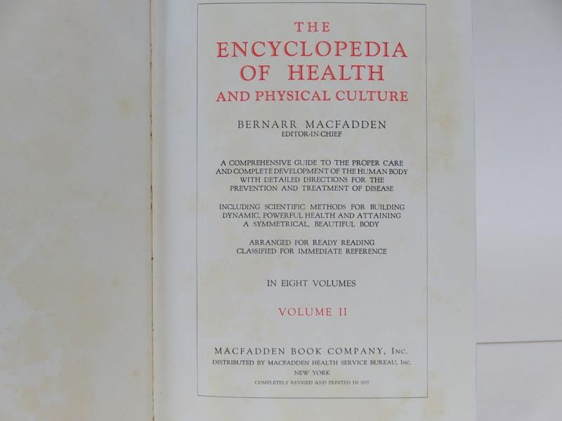 Encyclopedia Of Health & Physical Culture HC Macfadden 1937 -U CHOOSE THE VOLUME