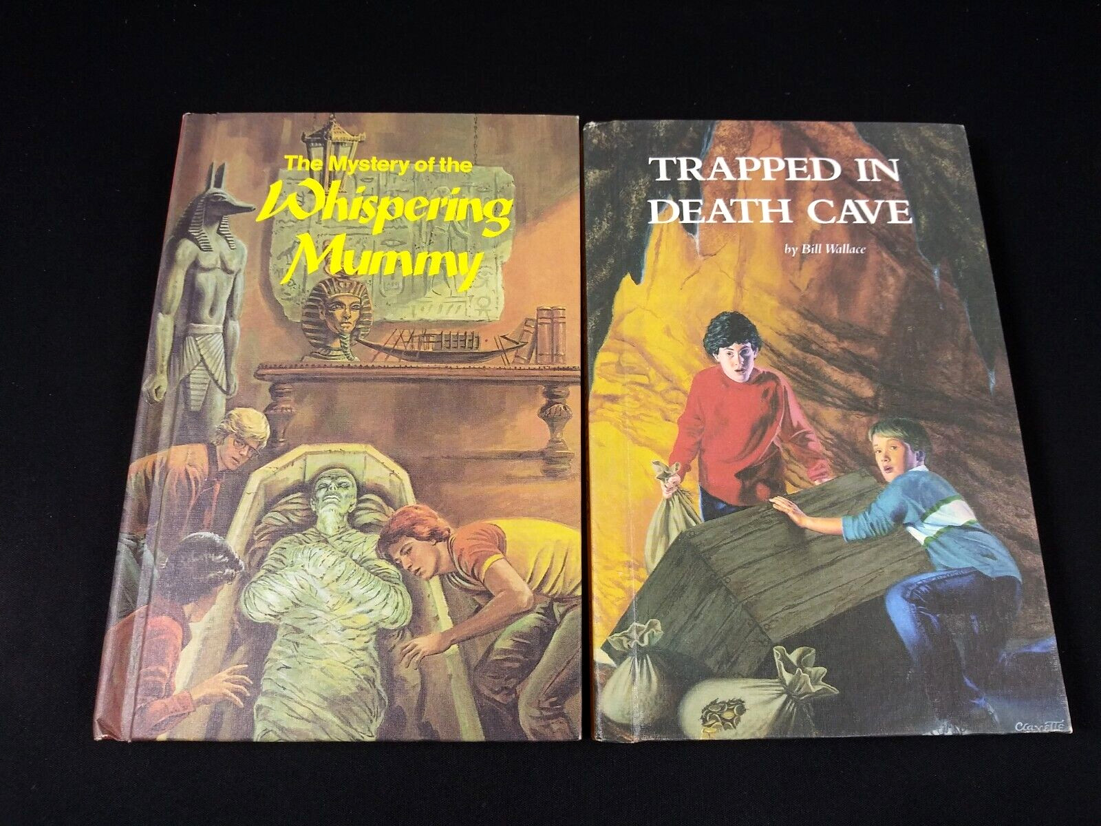 Vintage 80s Just For Boys Book Lot of 2 Weekly Reader Mystery Hardcover YA