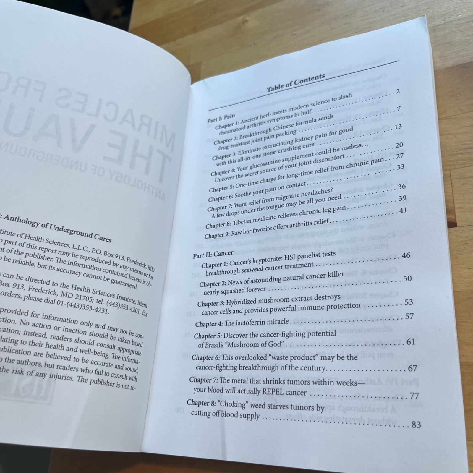 Miracles from The Vault Anthology of Underground Cures Book 2017 Health Sciences