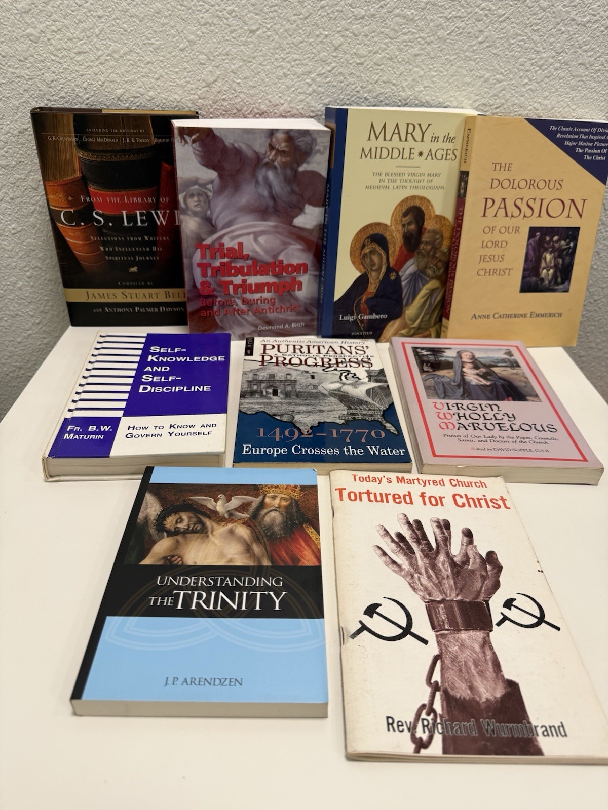 Christian Theology Devotional Catholic C.S. Lewis History Book Lot 9 Books