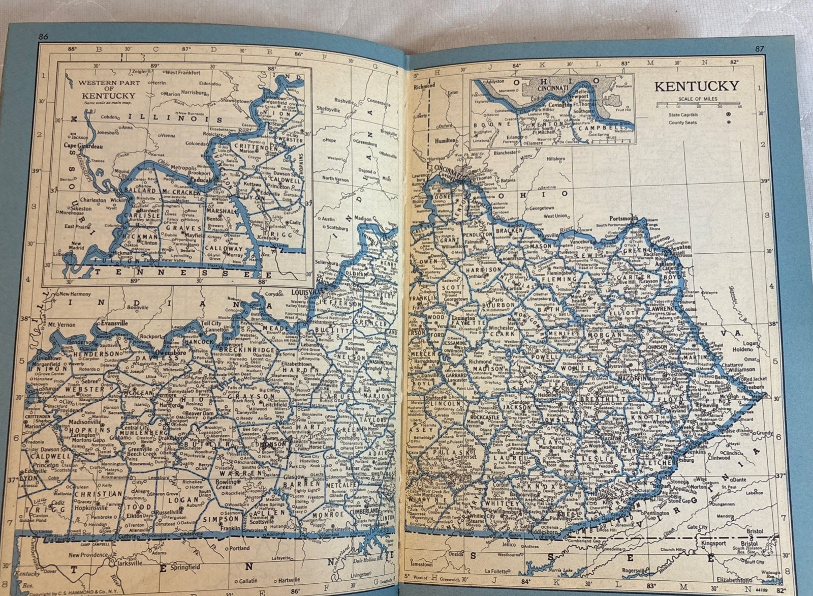 1953 Replogle World Atlas New Census Edition Hardcover