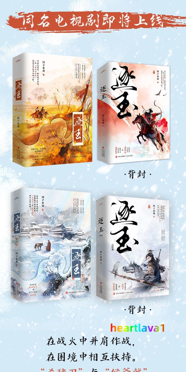 Zhu Yu Original Novel Books Love Story w/Poster Bookmark 逐玉 团子来袭著 张凌赫