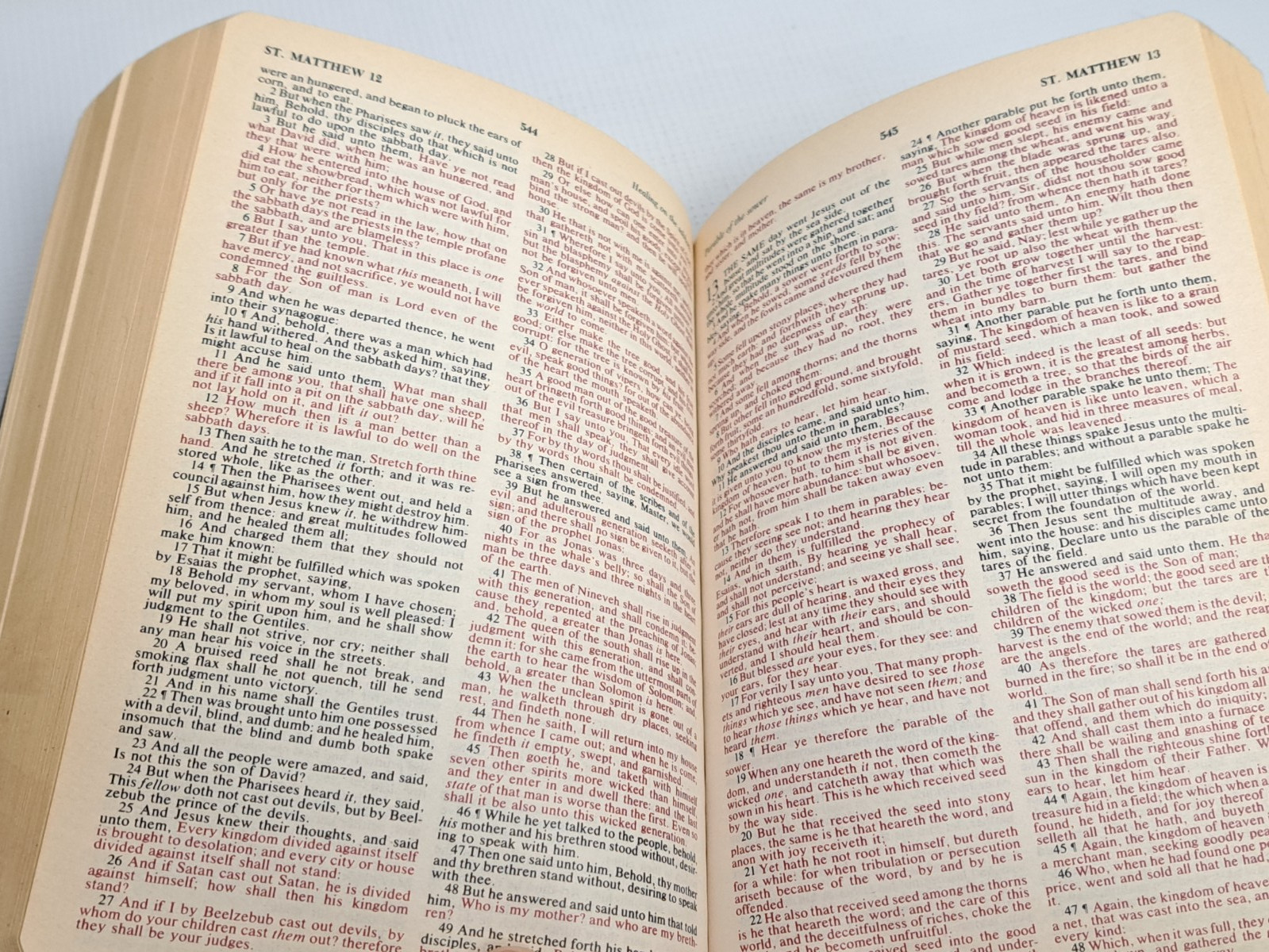 Holy Bible KJV Words of Christ in Red References, Bonded Leather, 1962 Zondervan