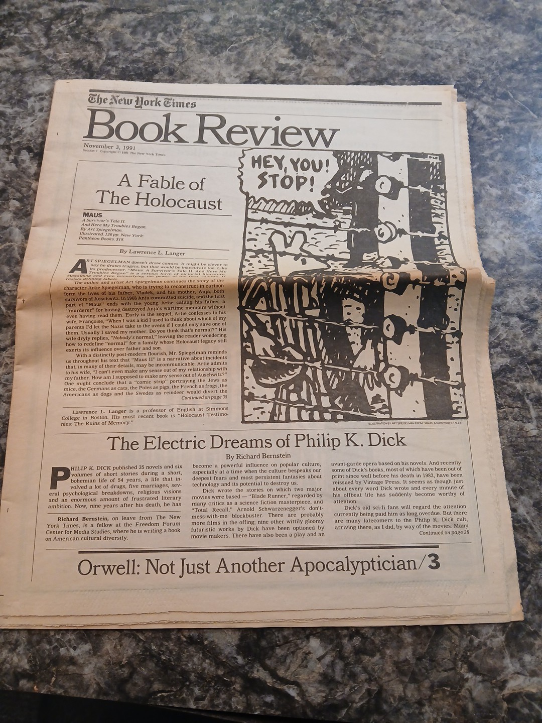 PHILIP K. DICK Electric Dreams 4-pg article NY Times Book Review 11/3/91 RARE VG