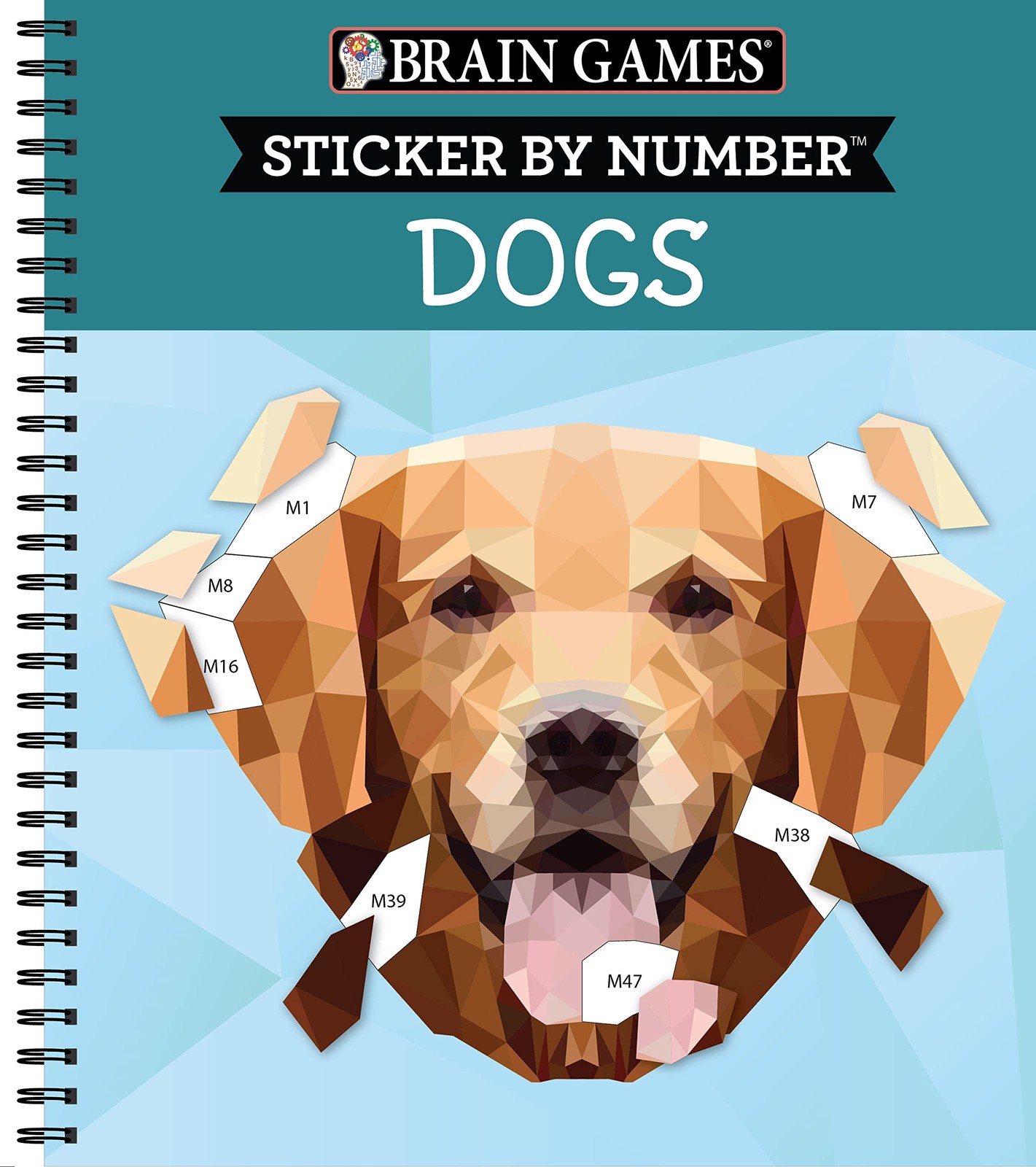 Brain Games – Sticker by Number: Dogs (28 Images to Sticker)