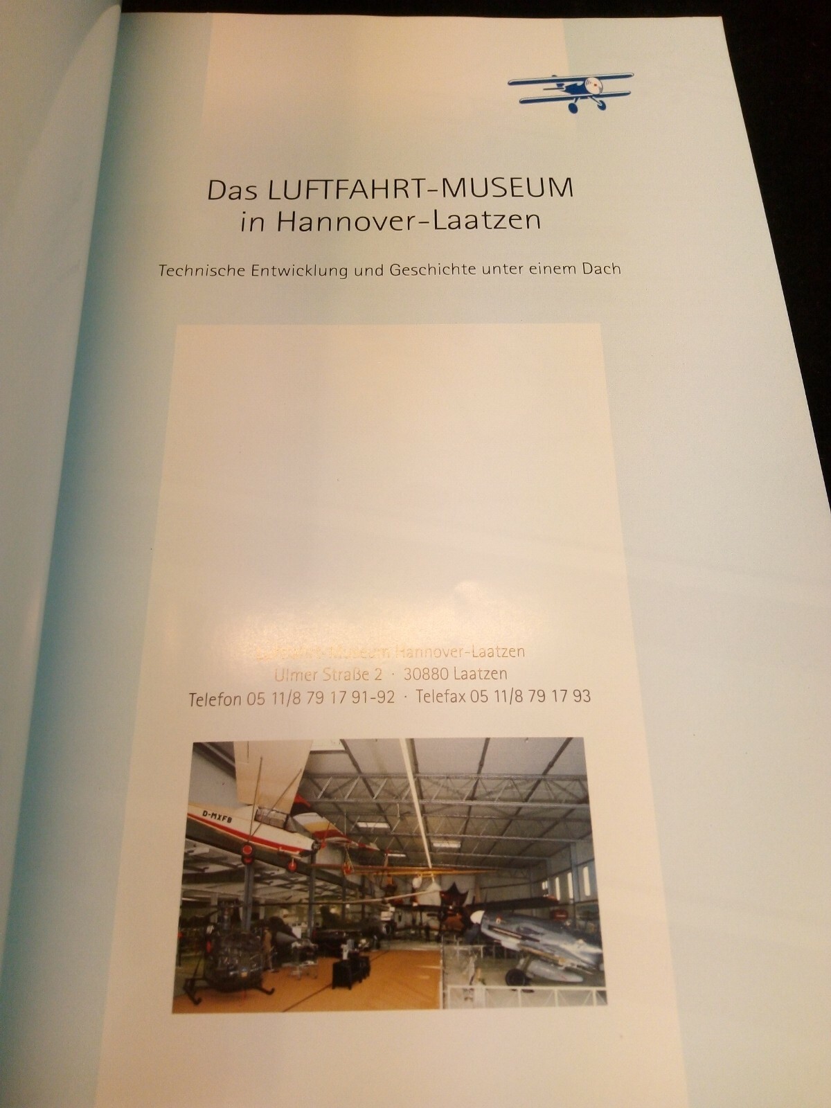 Luftfahrt Museum Hannover Laatzen Aviation Book Germany German Text 82 Pages