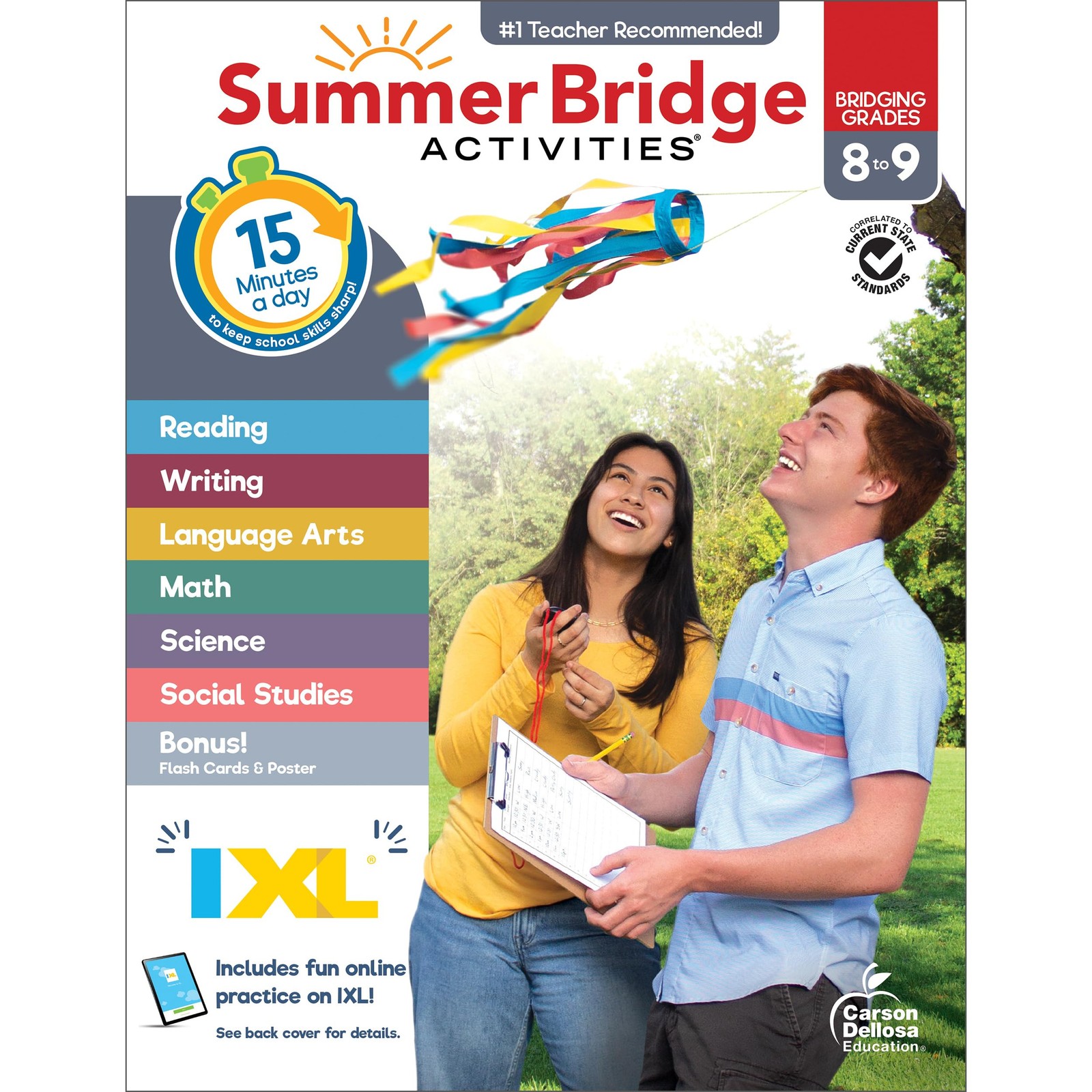 Summer Bridge Activities 8th to 9th Grade Workbooks All Subjects, Middle Sch…