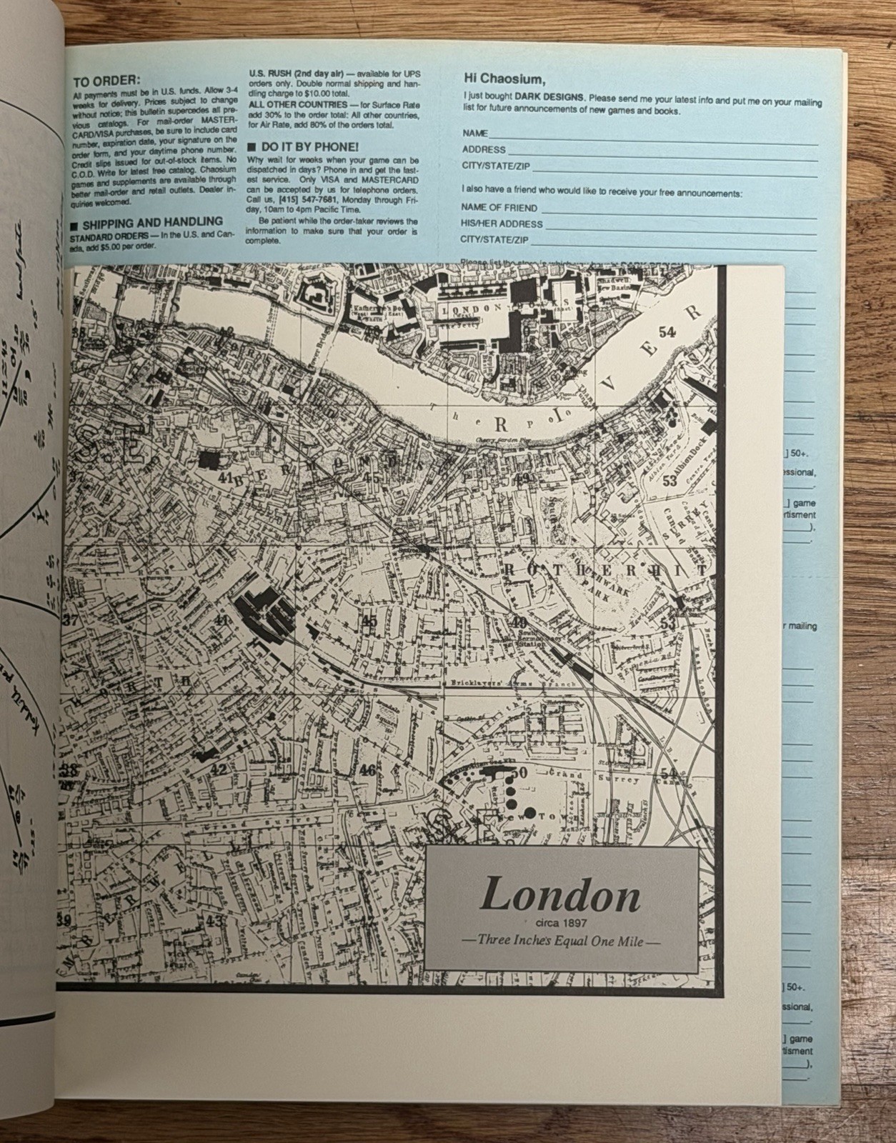 Call of Cthulhu Dark Designs 1890s England Chaosium RPG 1991 OOP Supplement