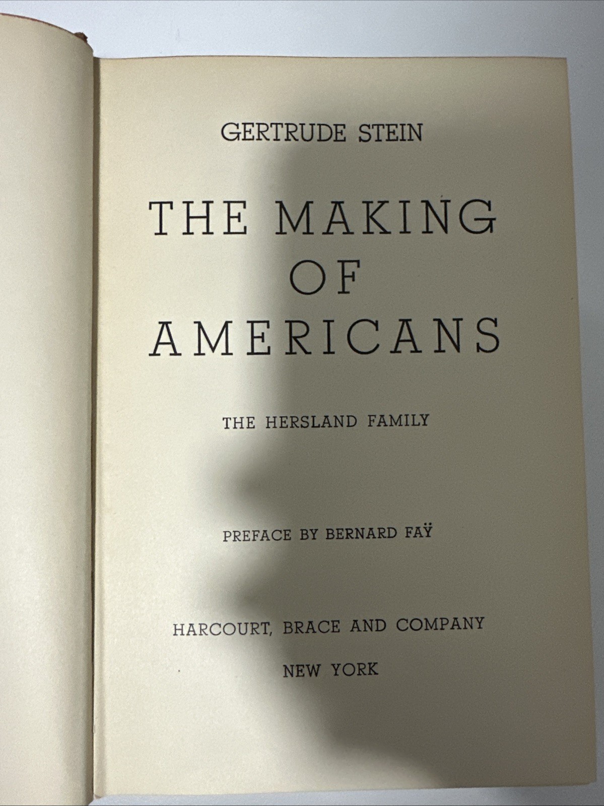 The Making of Americans by Gertrude Stein — FIRST EDITION