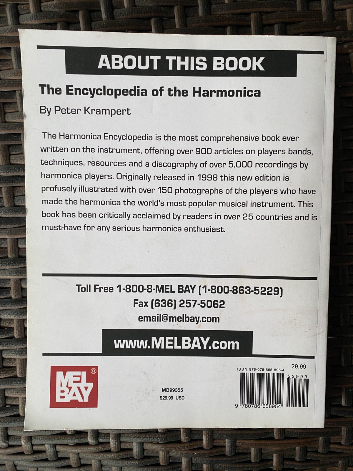 Mel Bay Publications THE ENCYCLOPEDIA OF THE HARMONICA 2002 Peter Krampert NEW!