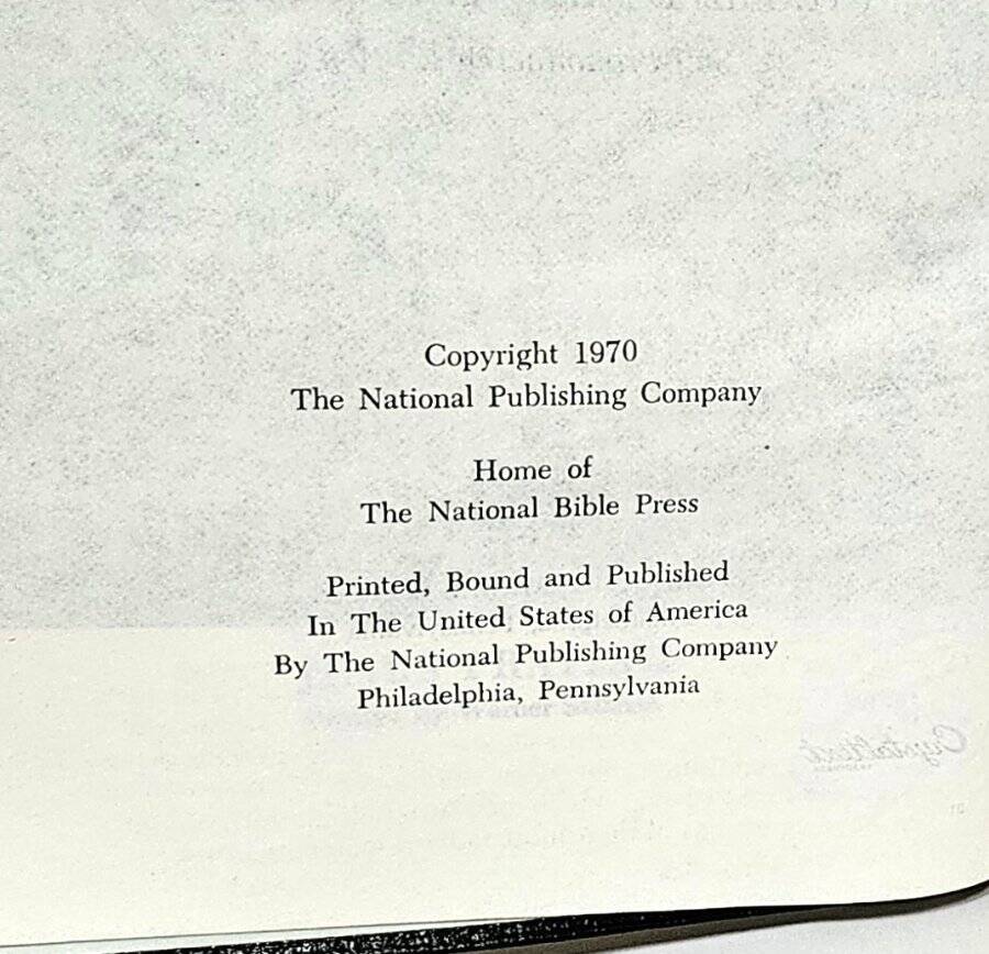 Holy Bible Red Letter Concordance Edition 1970 National Bible Press