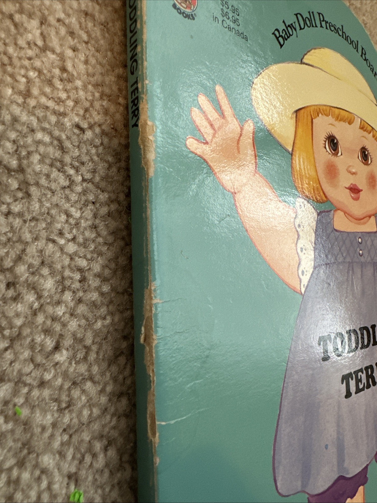 Vintage Baby Doll Preschool Board Book Toddling Terry – 1989